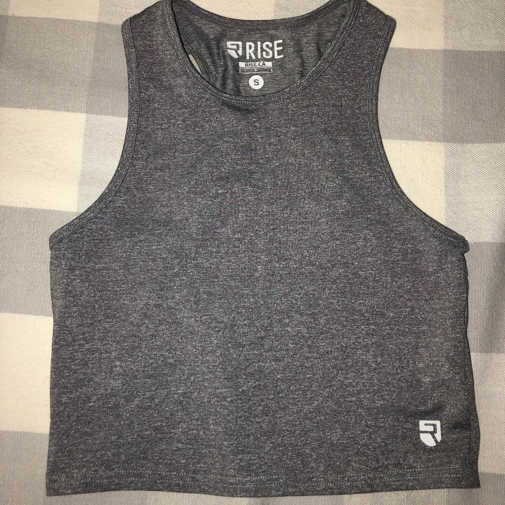 Rise Heater Grey Workout Crop